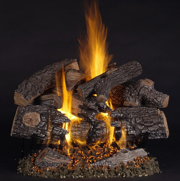 Stock Image - Rasmussen Gas Log Set & Burner