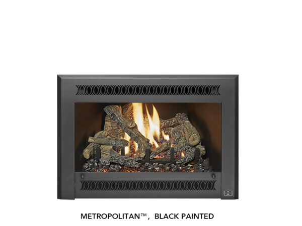 Stock Image - Fireplace X Gas Insert Traditional
