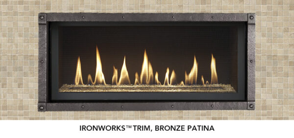 Stock Image - Fireplace X Gas Fireplace Linear
