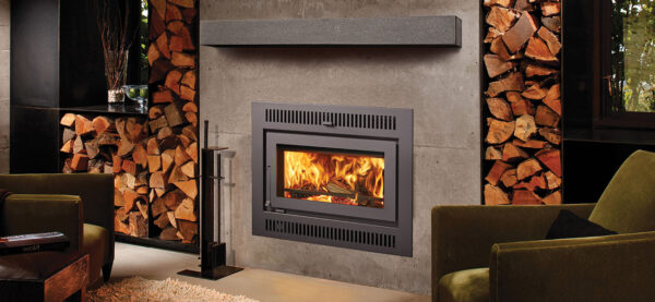 Stock Image - Fireplace X Wood Fireplace Contemporary