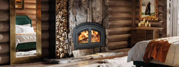Stock Image - Fireplace X Wood Fireplace Contemporary