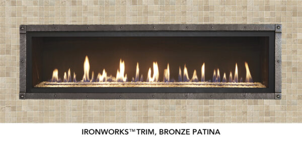 Stock Image - Fireplace X Gas Fireplace Linear