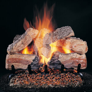 Stock Image - Rasmussen Gas Log Set & Burner