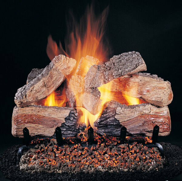Stock Image - Rasmussen Gas Log Set & Burner
