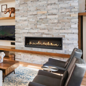 Stock Image - Fireplace X Gas Fireplace Linear