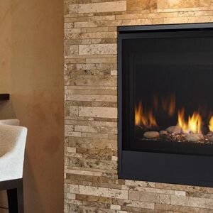 Stock Image - Majestic Gas Fireplace