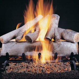 Stock Image - Rasmussen Gas Log Set & Burner