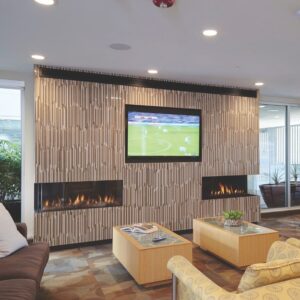 Stock Image - Ortal Gas Fireplace Corner