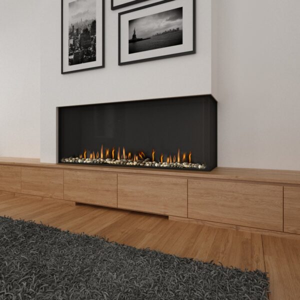 Stock Image - Ortal Gas Fireplace Corner