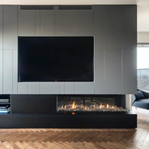 Stock Image - Ortal Gas Fireplace Corner