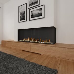Stock Image - Ortal Gas Fireplace Corner