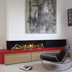 Stock Image - Ortal Gas Fireplace Corner