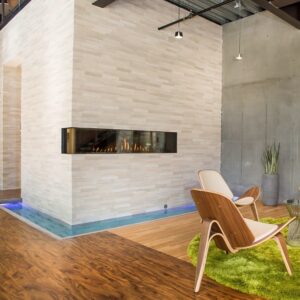 Stock Image - Ortal Gas Fireplace Corner