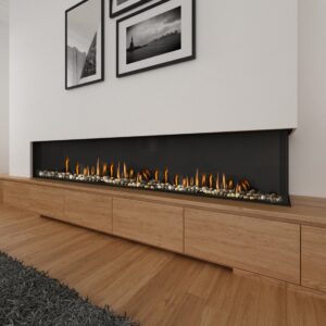 Stock Image - Ortal Gas Fireplace Corner