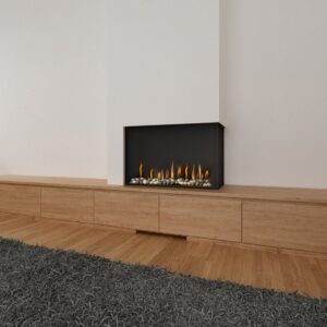 Stock Image - Ortal Gas Fireplace Corner