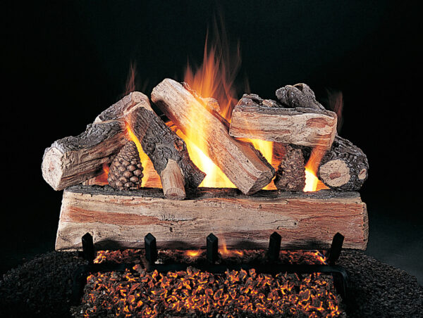 Stock Image - Rasmussen Gas Log Set & Burner