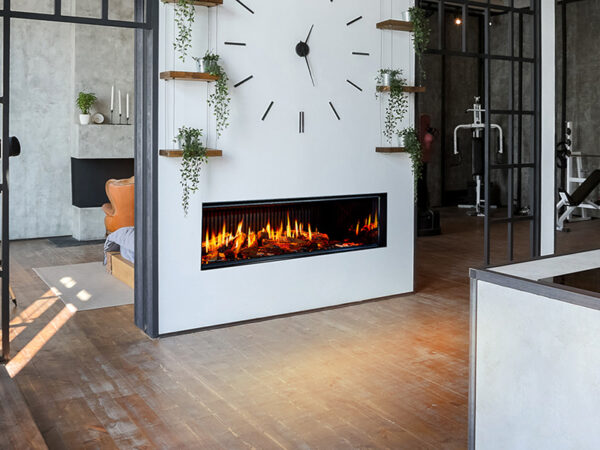 Stock Image - DaVinci Electric Fireplace Bay|Linear|Multi-Sided