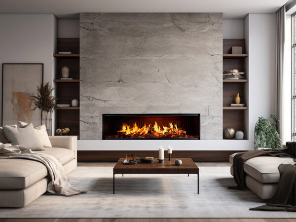 Stock Image - DaVinci Electric Fireplace Bay|Linear|Multi-Sided