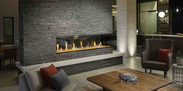 Stock Image - DaVinci Gas Fireplace|Outdoor Fire Linear