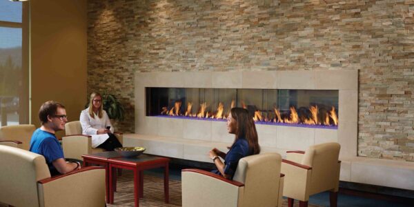 Stock Image - DaVinci Gas Fireplace|Outdoor Fire Linear