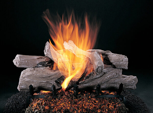 Stock Image - Rasmussen Gas Log Set & Burner