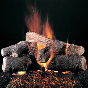 Stock Image - Rasmussen Gas Log Set & Burner