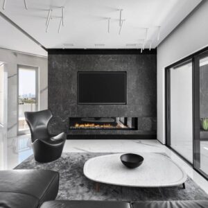 Stock Image - Ortal Gas Fireplace Linear
