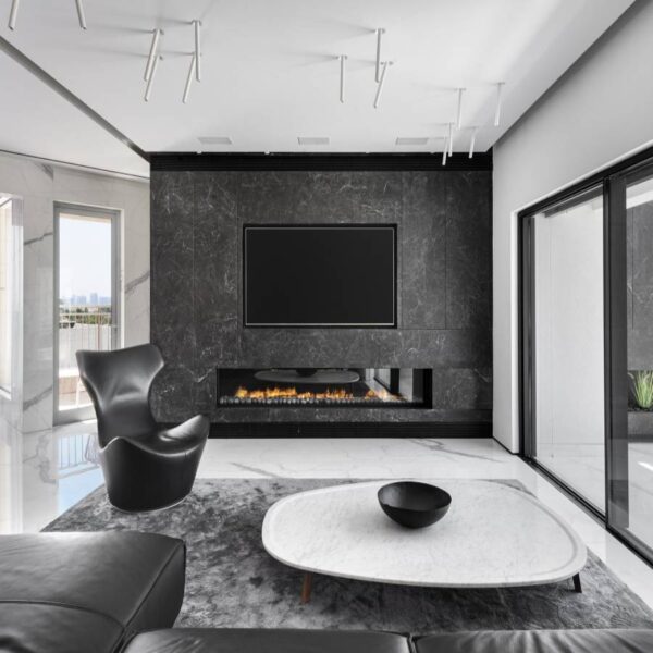Stock Image - Ortal Gas Fireplace Linear