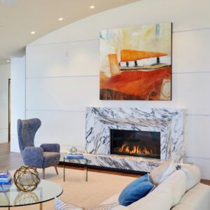Stock Image - Ortal Gas Fireplace Linear