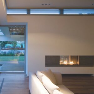 Stock Image - Ortal Gas Fireplace|Outdoor Fire See-Thru