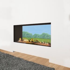 Stock Image - Ortal Gas Fireplace|Outdoor Fire See-Thru