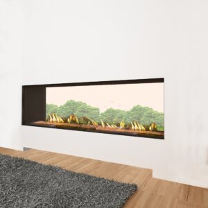 Stock Image - Ortal Gas Fireplace|Outdoor Fire See-Thru