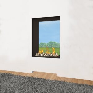 Stock Image - Ortal Gas Fireplace|Outdoor Fire See-Thru