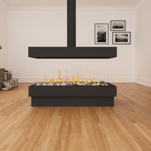 Stock Image - Ortal Gas Fireplace Contemporary|Island