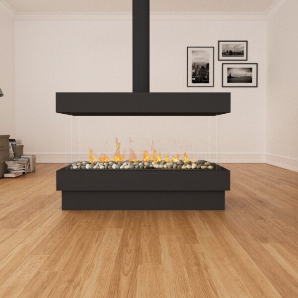 Stock Image - Ortal Gas Fireplace Contemporary|Island