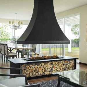 Stock Image - Ortal Gas Fireplace Contemporary|Island