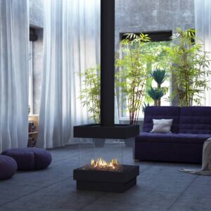 Stock Image - Ortal Gas Fireplace Island|Square