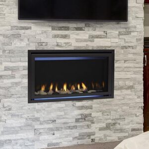 Stock Image - Majestic Gas Fireplace