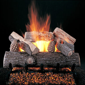 Stock Image - Rasmussen Gas Log Set & Burner