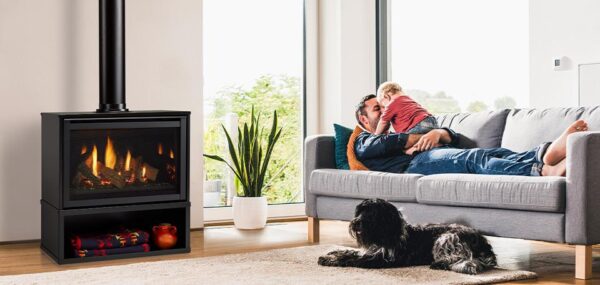 Stock Image - Majestic Gas Fireplace