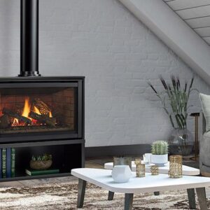 Stock Image - Majestic Gas Fireplace