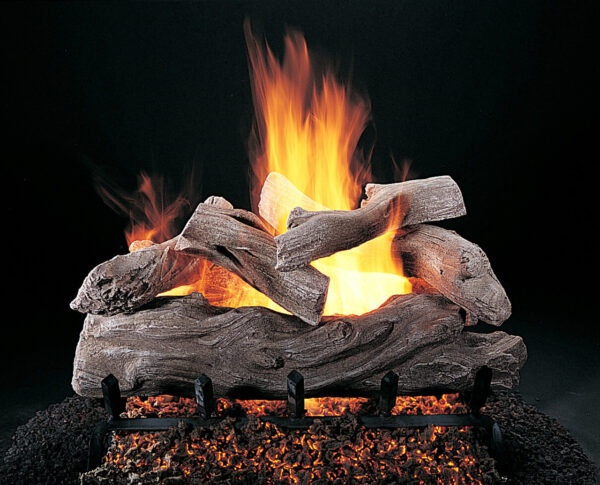 Stock Image - Rasmussen Gas Log Set & Burner