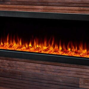 Stock Image - SimpliFire Electric Fireplace|Outdoor Fire