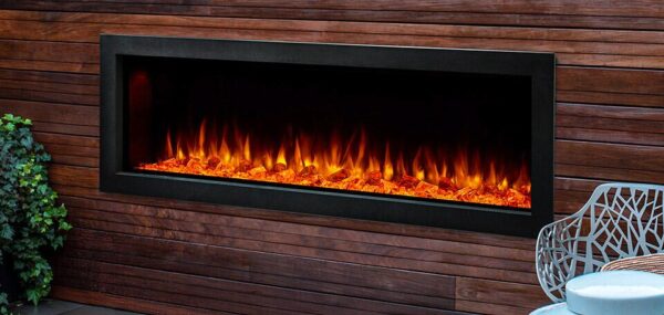 Stock Image - SimpliFire Electric Fireplace|Outdoor Fire