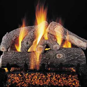Stock Image - Rasmussen Gas Log Set & Burner
