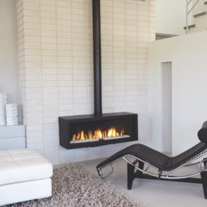 Stock Image - Ortal Gas Fireplace Wall Mount