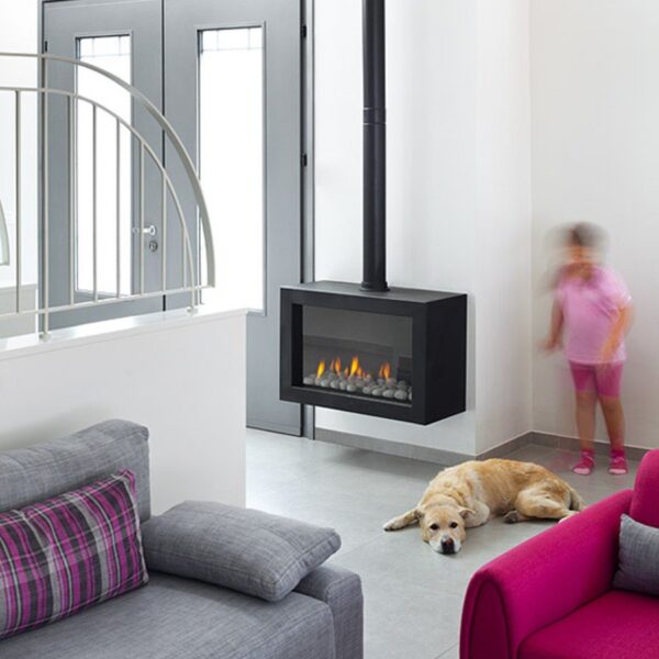 Stock Image - Ortal Gas Fireplace Wall Mount
