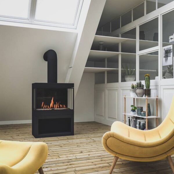 Stock Image - Ortal Gas Fireplace Bay|Pedestal