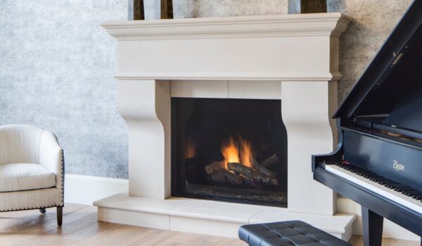 Stock Image - Ortal Gas Fireplace Traditional
