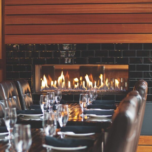 Stock Image - Ortal Gas Fireplace See-Thru